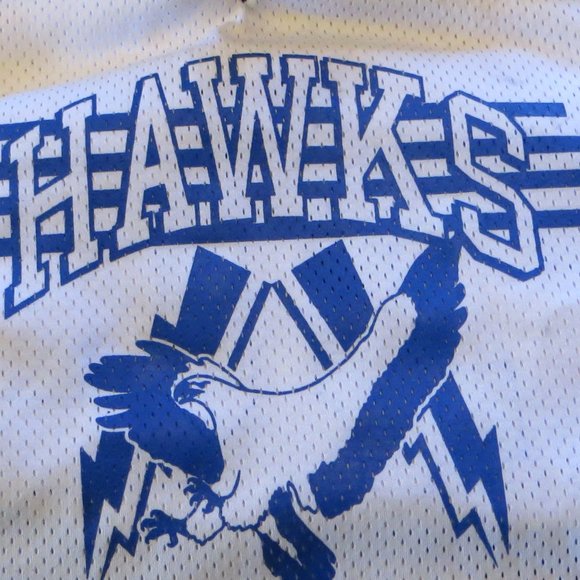 Dakka Two Hockey Jerseys Hawks One Game Or Practice Worn Blue White XL XXL - Picture 11 of 16